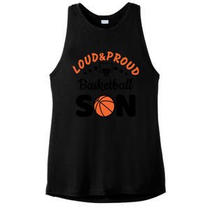 Loud & Proud Basketball Son Gift For Basketball Fan Sport Team Ladies PosiCharge Tri-Blend Wicking Tank