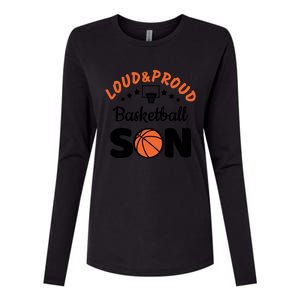 Loud & Proud Basketball Son Gift For Basketball Fan Sport Team Womens Cotton Relaxed Long Sleeve T-Shirt