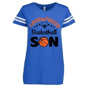 Loud & Proud Basketball Son Gift For Basketball Fan Sport Team Enza Ladies Jersey Football T-Shirt