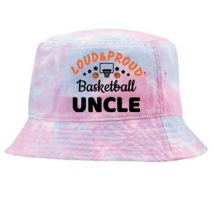 Loud & Proud Basketball Uncle Gift For Basketball Fan Sport Team Tie-Dyed Bucket Hat