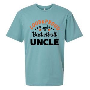 Loud & Proud Basketball Uncle Gift For Basketball Fan Sport Team Sueded Cloud Jersey T-Shirt