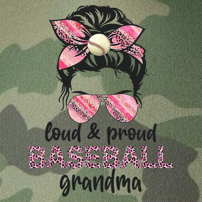 Loud Proud BaseBall Grandma Life Messy Bun Leopard Game Day Legacy Tie Dye Trucker Hat