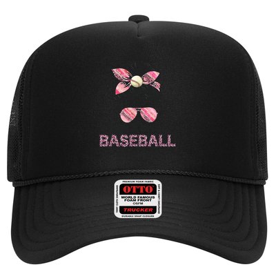 Loud Proud BaseBall Grandma Life Messy Bun Leopard Game Day Trucker Hat