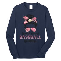 Loud Proud BaseBall Grandma Life Messy Bun Leopard Game Day Long Sleeve Shirt