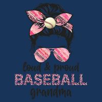Loud Proud BaseBall Grandma Life Messy Bun Leopard Game Day Bucket Hat