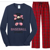 Loud Proud BaseBall Grandma Life Messy Bun Leopard Game Day Long Sleeve Pajama Set