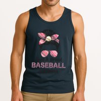 Loud Proud BaseBall Grandma Life Messy Bun Leopard Game Day Tank Top