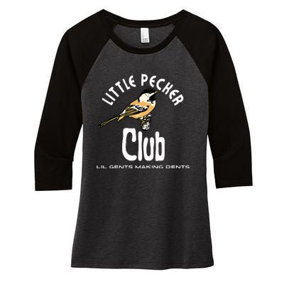 Little Pecker Club Women's Tri-Blend 3/4-Sleeve Raglan Shirt