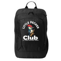 Little Pecker Club Lil Gents Making Dents Funny Woodpecker City Backpack