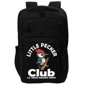 Little Pecker Club Lil Gents Making Dents Funny Woodpecker Impact Tech Backpack