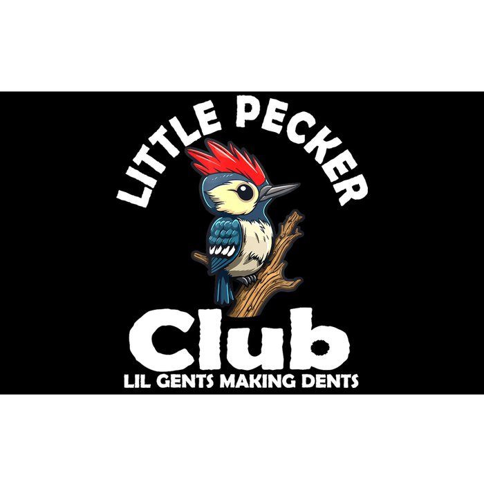 Little Pecker Club Lil Gents Making Dents Funny Woodpecker Bumper Sticker