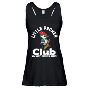 Little Pecker Club Lil Gents Making Dents Funny Woodpecker Ladies Essential Flowy Tank