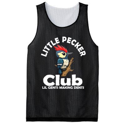 Little Pecker Club Lil Gents Making Dents Funny Woodpecker Mesh Reversible Basketball Jersey Tank