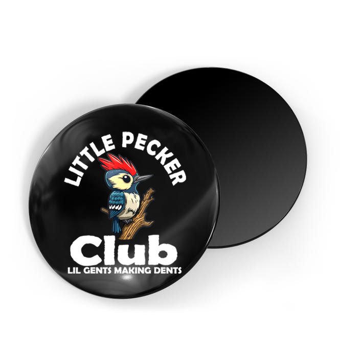 Little Pecker Club Lil Gents Making Dents Funny Woodpecker Magnet