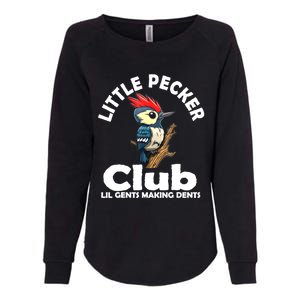 Little Pecker Club Lil Gents Making Dents Funny Woodpecker Womens California Wash Sweatshirt