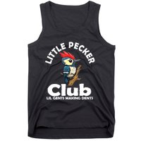 Little Pecker Club Lil Gents Making Dents Funny Woodpecker Tank Top