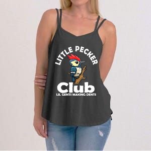 Little Pecker Club Lil Gents Making Dents Funny Woodpecker Women's Strappy Tank