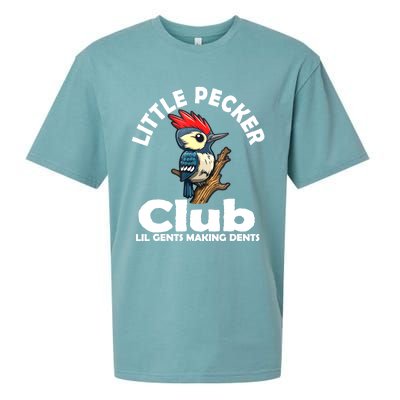 Little Pecker Club Lil Gents Making Dents Funny Woodpecker Sueded Cloud Jersey T-Shirt