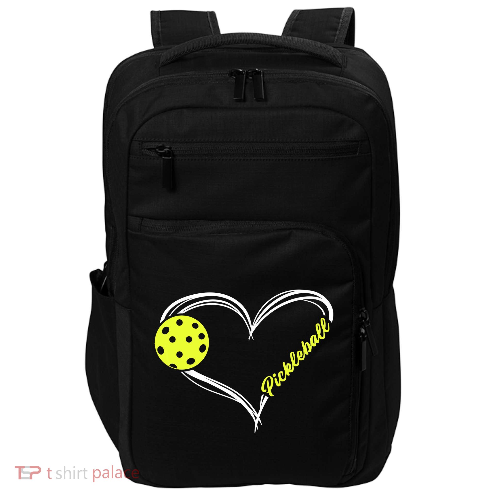 Love Pickleball Cute Pickleball Match, I Love Pickleball TShirt Impact Tech Backpack