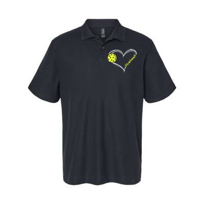 Love Pickleball Cute Pickleball Match, I Love Pickleball TShirt Softstyle Adult Sport Polo