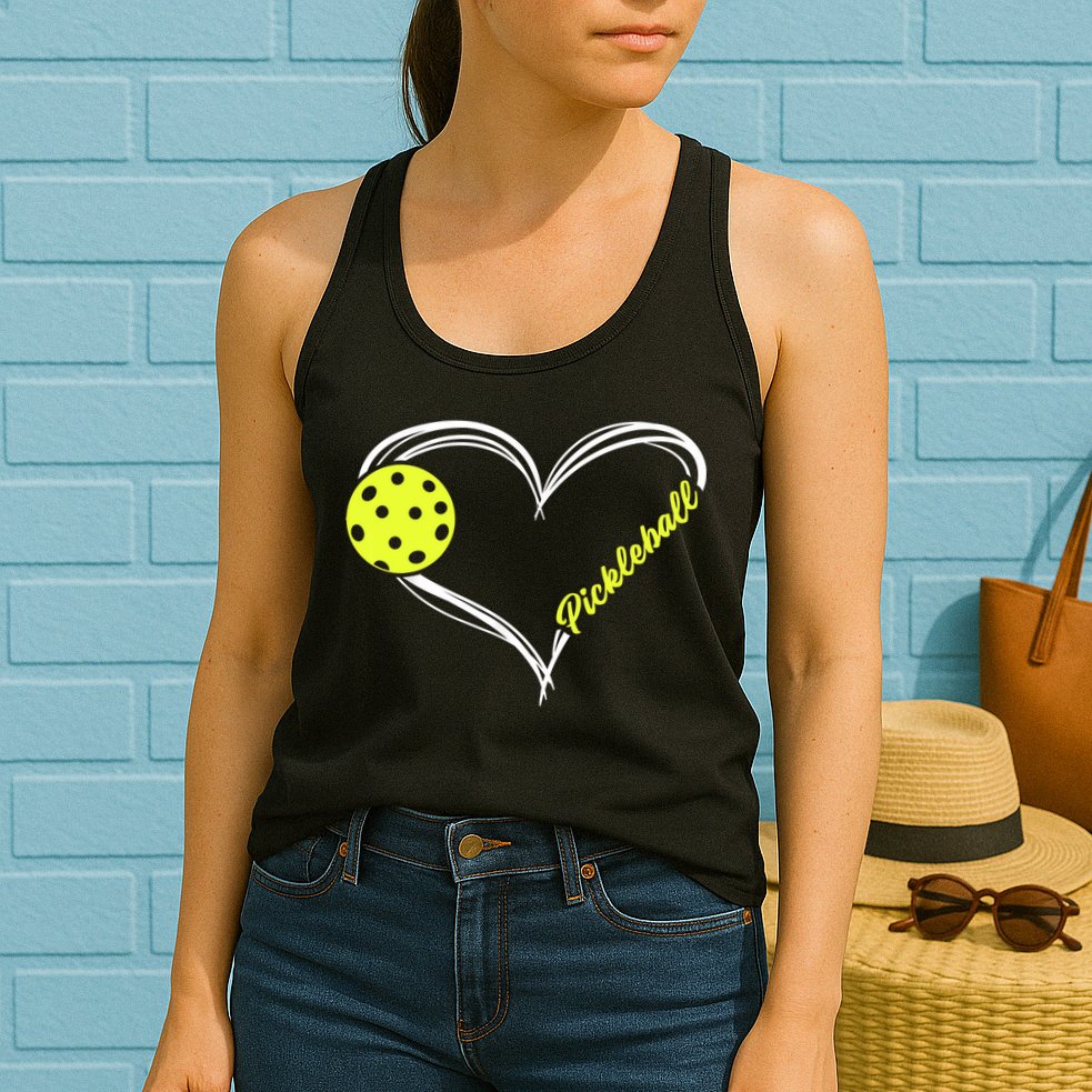 Love Pickleball Cute Pickleball Match, I Love Pickleball TShirt Womens Tank Top