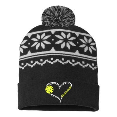 Love Pickleball Cute Pickleball Match, I Love Pickleball TShirt USA-Made Snowflake Beanie