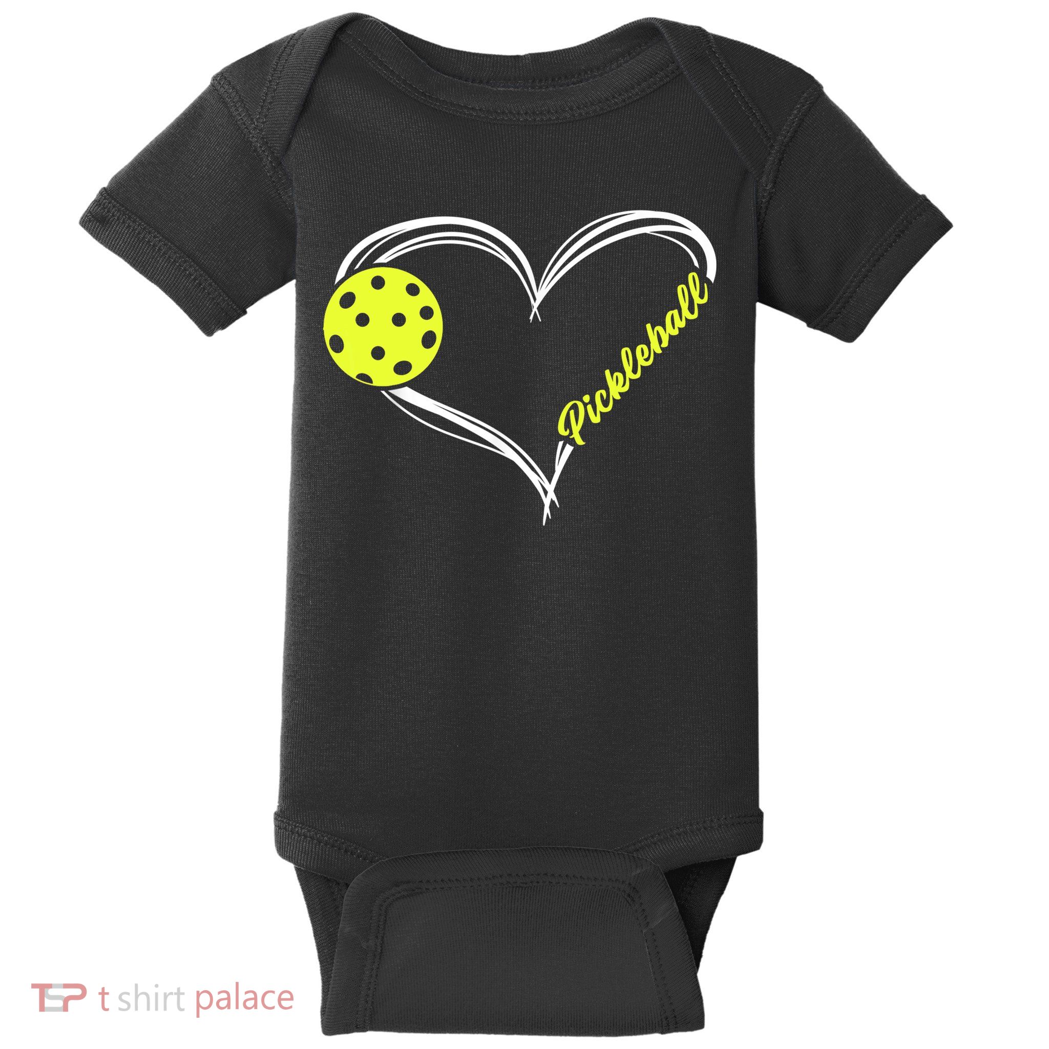 Love Pickleball Cute Pickleball Match, I Love Pickleball TShirt Baby Bodysuit
