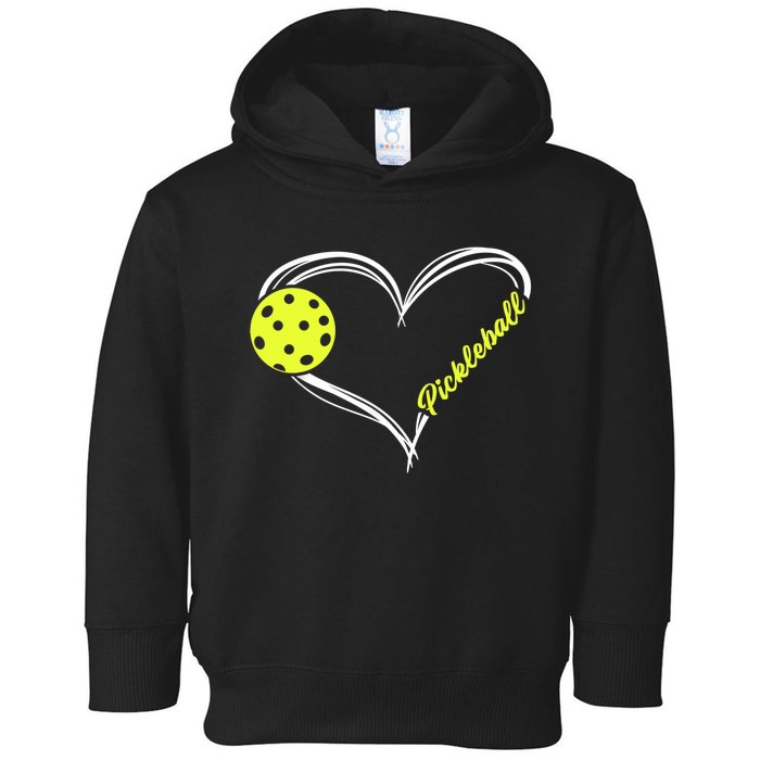 Love Pickleball Cute Pickleball Match, I Love Pickleball TShirt Toddler Hoodie