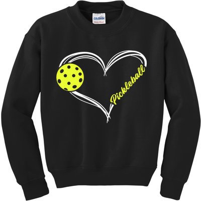 Love Pickleball Cute Pickleball Match, I Love Pickleball TShirt Kids Sweatshirt