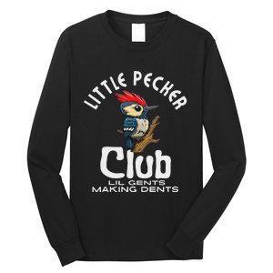 Little Pecker Club Lil Gents Making Dents Funny Women Long Sleeve Shirt