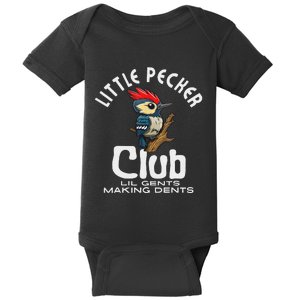 Little Pecker Club Lil Gents Making Dents Funny Women Baby Bodysuit