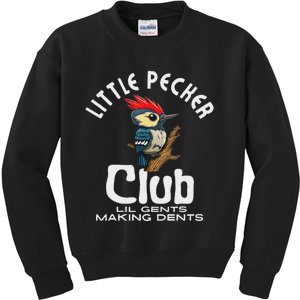 Little Pecker Club Lil Gents Making Dents Funny Women Kids Sweatshirt