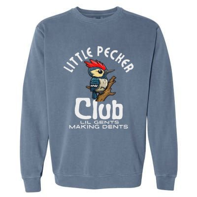 Little Pecker Club Lil Gents Making Dents Funny Women Garment-Dyed Sweatshirt