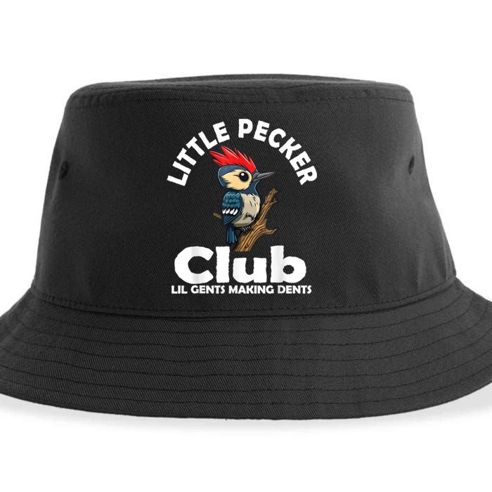 Little Pecker Club Lil Gents Making Dents Funny Woodpecker Sustainable Bucket Hat