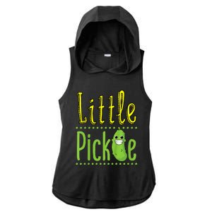 Little Pickle Cute Pickles Vegetable Veggie Ladies PosiCharge Tri-Blend Wicking Draft Hoodie Tank