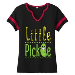 Little Pickle Cute Pickles Vegetable Veggie Ladies Halftime Notch Neck Tee