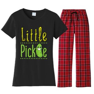 Little Pickle Cute Pickles Vegetable Veggie Women's Flannel Pajama Set