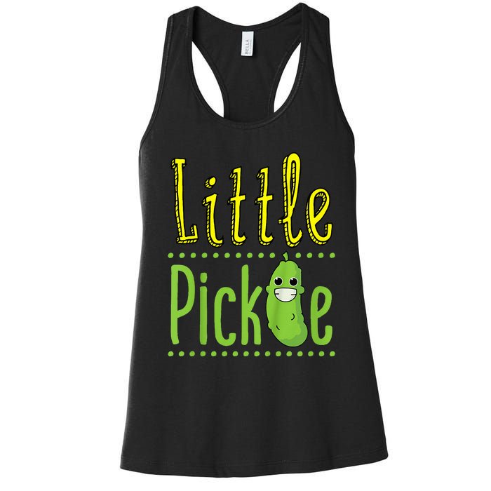 Little Pickle Cute Pickles Vegetable Veggie Women's Racerback Tank