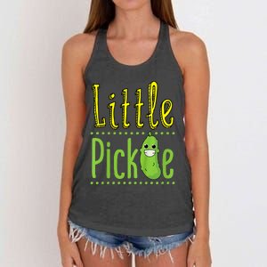 Little Pickle Cute Pickles Vegetable Veggie Women's Knotted Racerback Tank