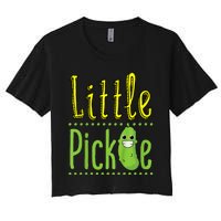 Little Pickle Cute Pickles Vegetable Veggie Women's Crop Top Tee