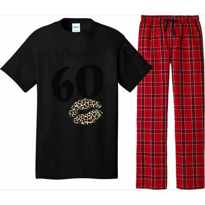 Leopard Printed Chapter 60 Sexy Lips Funny 60th Birthday Pajama Set