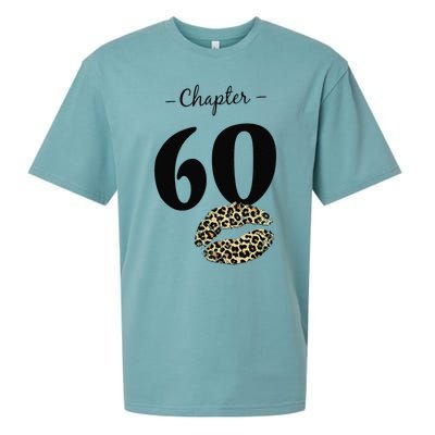 Leopard Printed Chapter 60 Sexy Lips Funny 60th Birthday Sueded Cloud Jersey T-Shirt