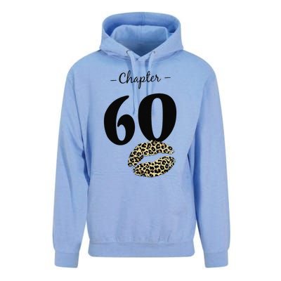 Leopard Printed Chapter 60 Sexy Lips Funny 60th Birthday Unisex Surf Hoodie