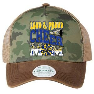 Loud & Proud Cheer Mom Leopard Cheerleader Blue Legacy Tie Dye Trucker Hat