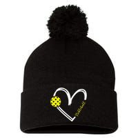 Love Pickleball Cute Pickleball Match I Love Pickleball Pom Pom 12in Knit Beanie