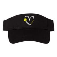 Love Pickleball Cute Pickleball Match I Love Pickleball Valucap Bio-Washed Visor