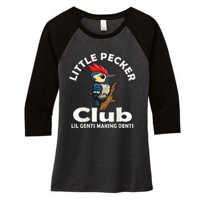 Little Pecker Club Women's Tri-Blend 3/4-Sleeve Raglan Shirt