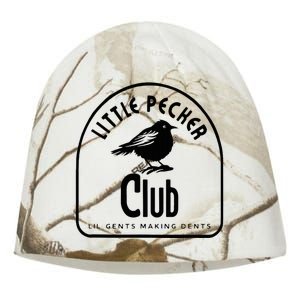 Little Pecker Club Lil Gents Making Dents Funny Bird Meme Kati - Camo Knit Beanie