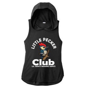 Little Pecker Club Lil Gents Making Dents Ladies PosiCharge Tri-Blend Wicking Draft Hoodie Tank