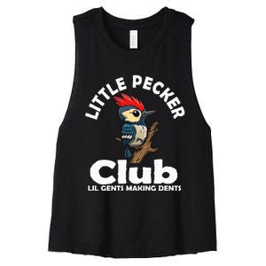 Little Pecker Club Lil Gents Making Dents Women's Racerback Cropped Tank